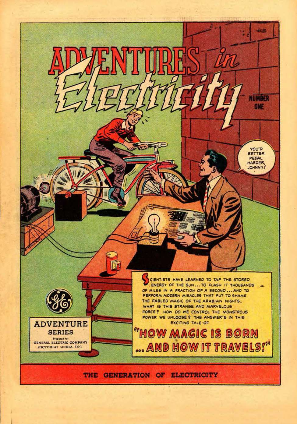 Comic Book Cover For Adventures in Electricity 1 - Version 1