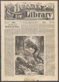 Large Thumbnail For Beadle's Half Dime Library 18 - The History of Sindbad the Sailor