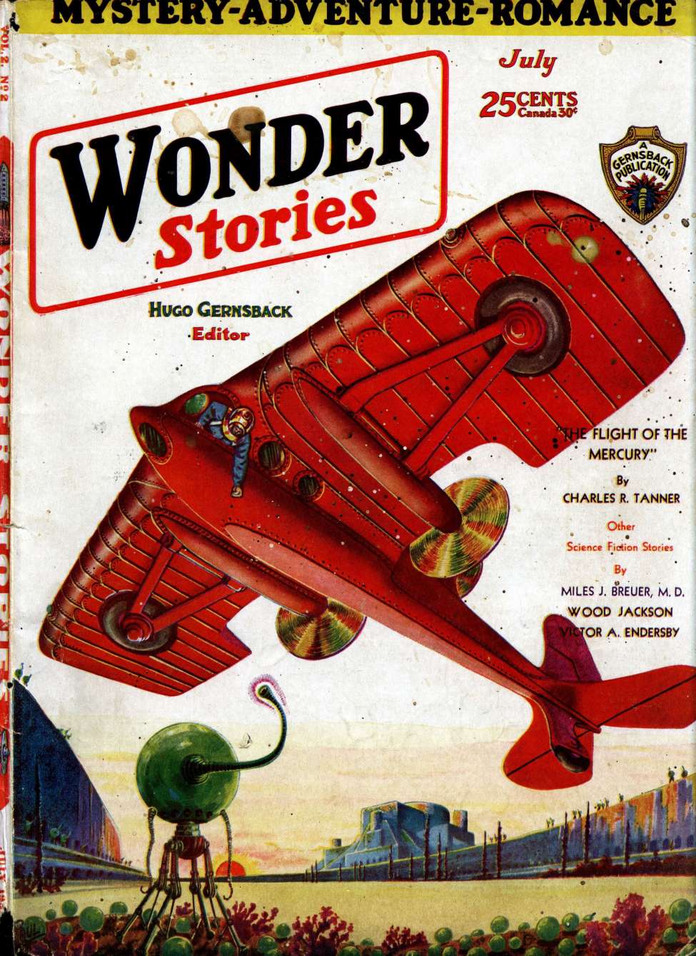 Comic Book Cover For Wonder Stories v2 2 - The Time Valve - Miles J. Breuer