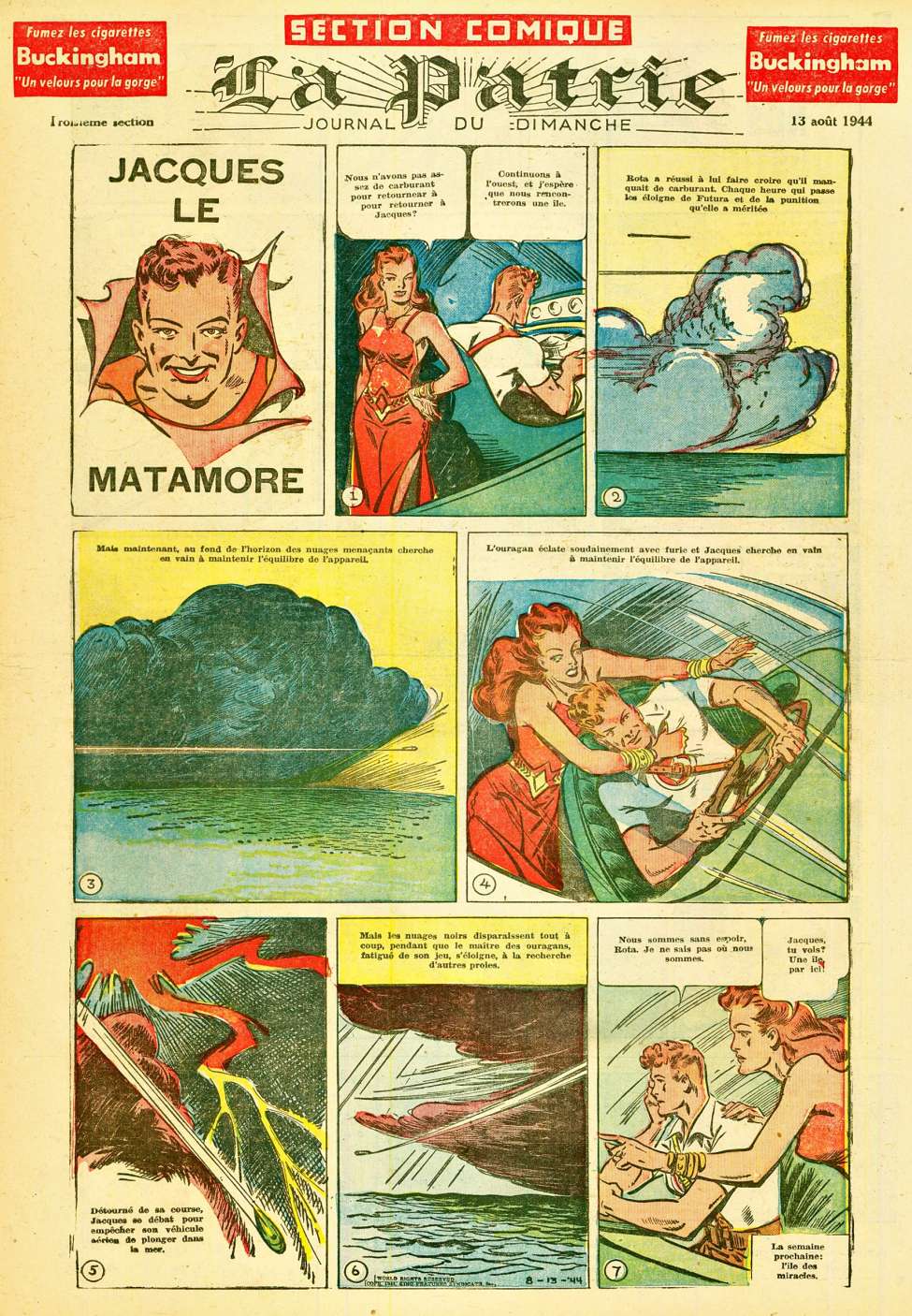 Comic Book Cover For La Patrie - Section Comique (1944-08-13)