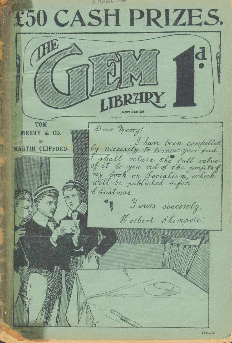 Comic Book Cover For The Gem v2 36 - D’Arcy Minor