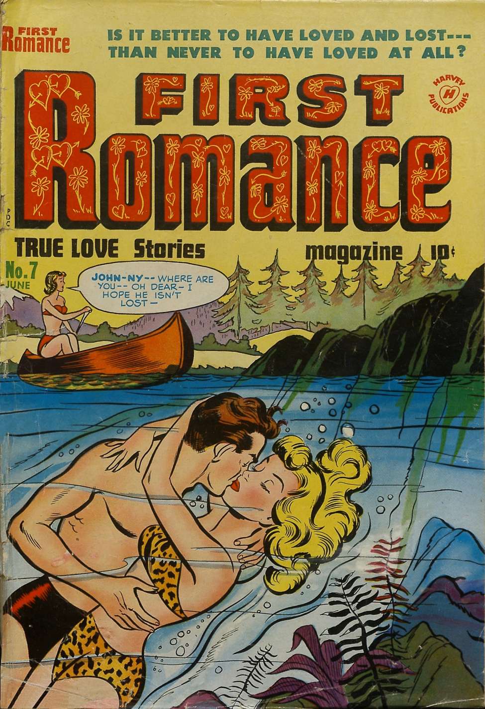 Comic Book Cover For First Romance Magazine 7