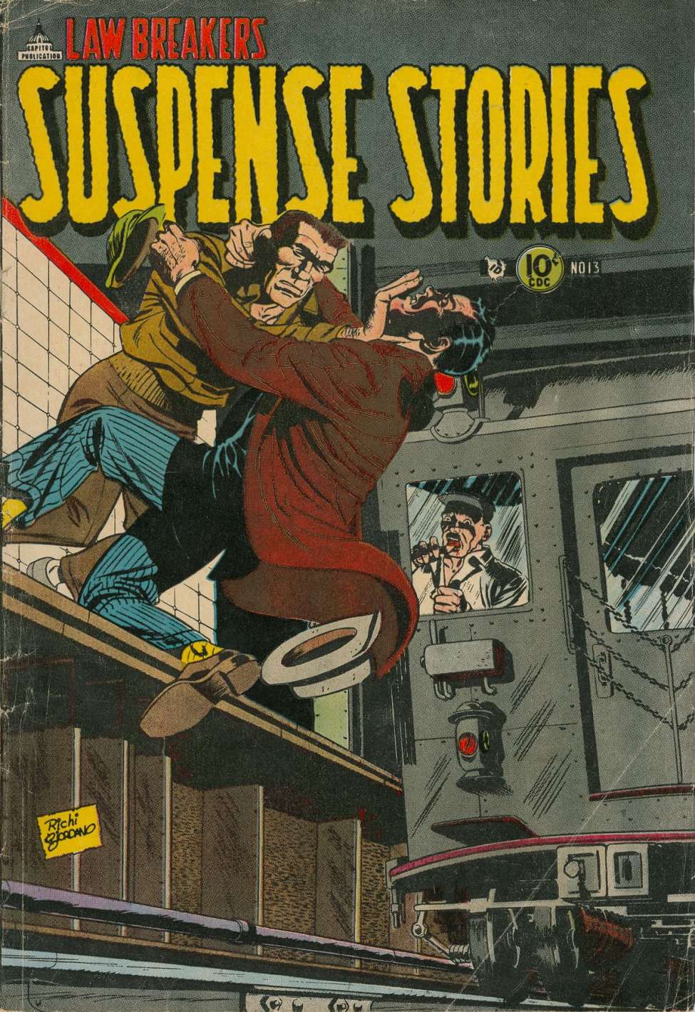 Comic Book Cover For Lawbreakers Suspense Stories 13