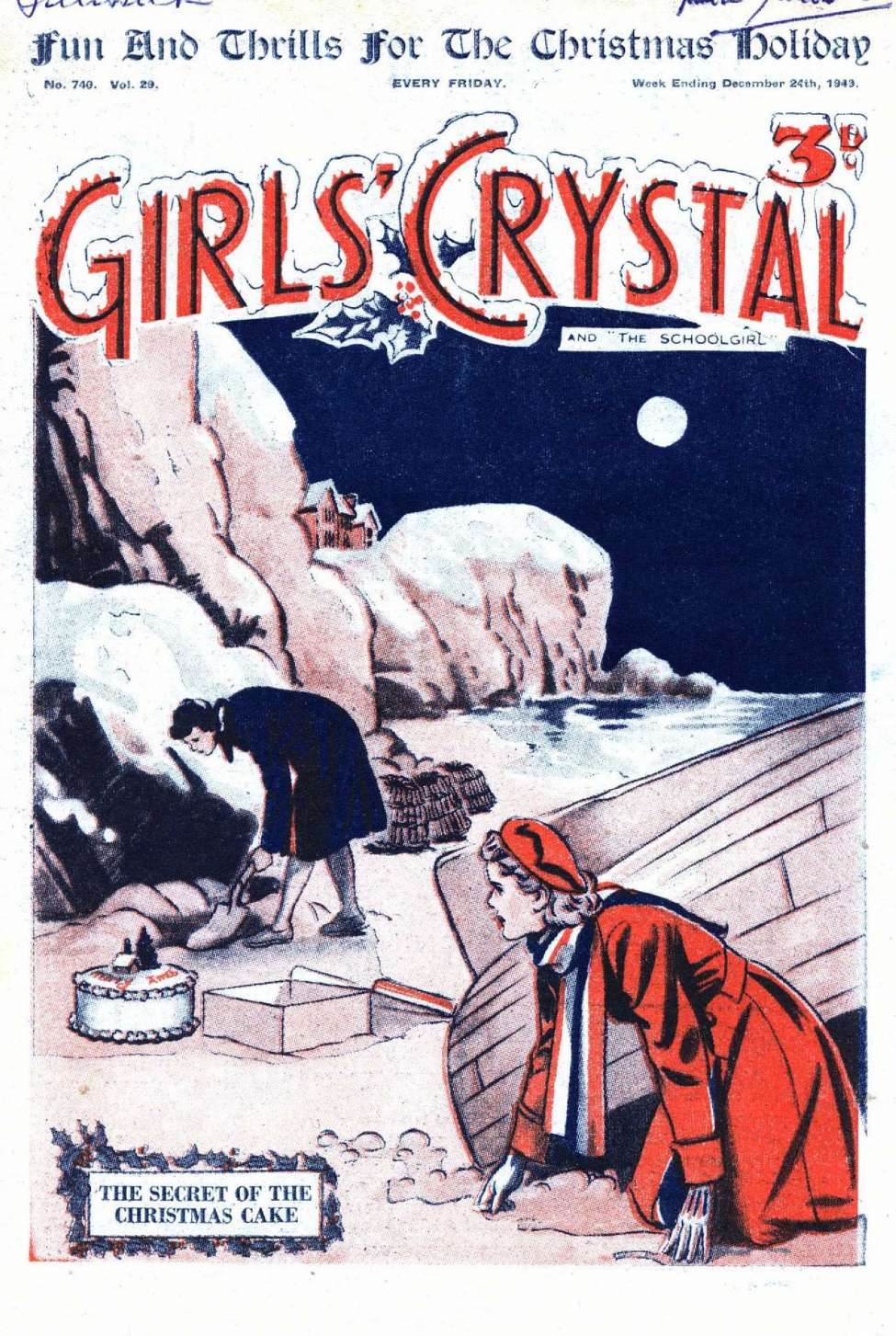 Book Cover For Girls' Crystal 740 - The Secret of the Christmas Cake