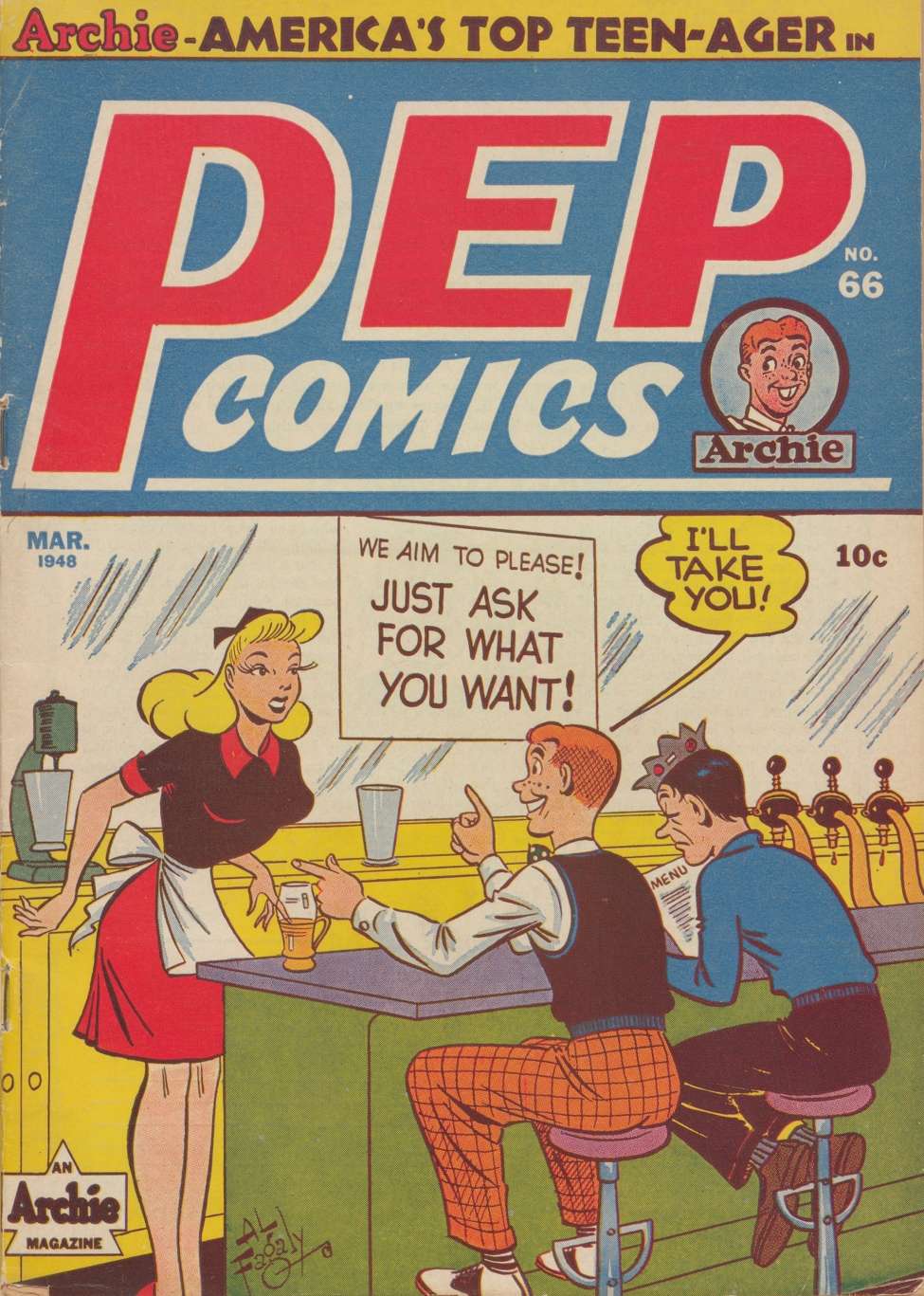 Comic Book Cover For Pep Comics 66