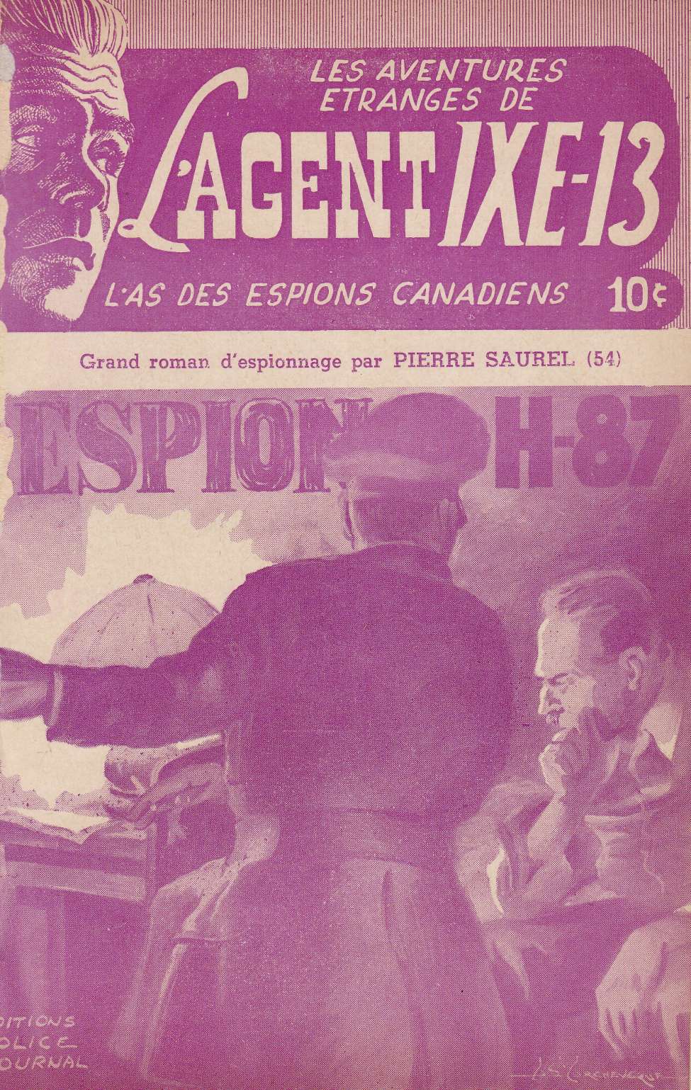 Book Cover For L'Agent IXE-13 v2 54 - L'espion H-87