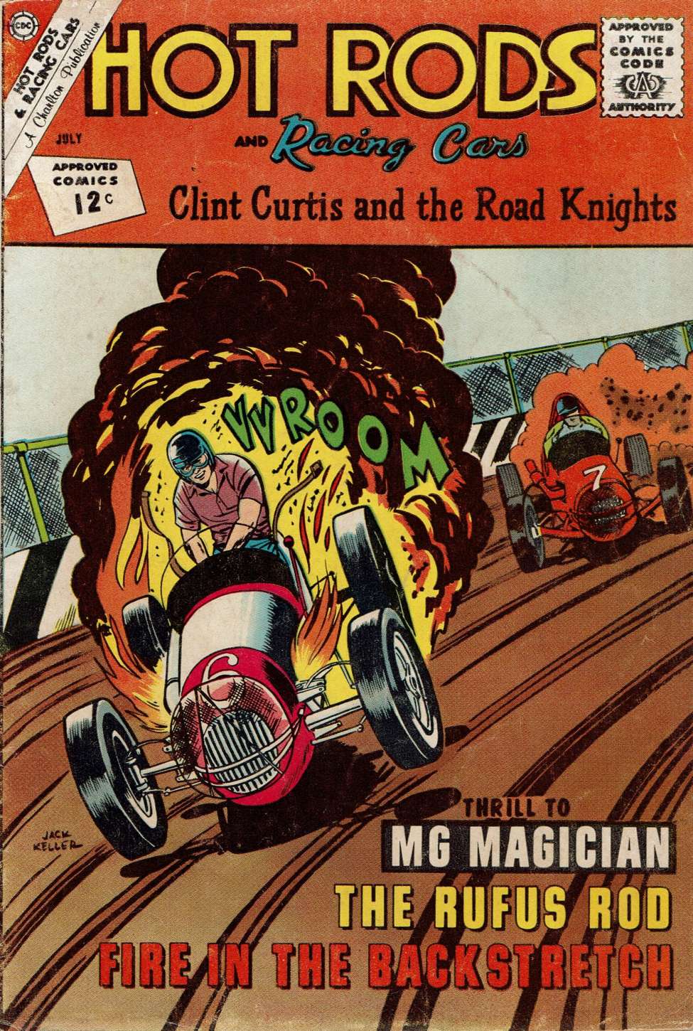 Comic Book Cover For Hot Rods and Racing Cars 58