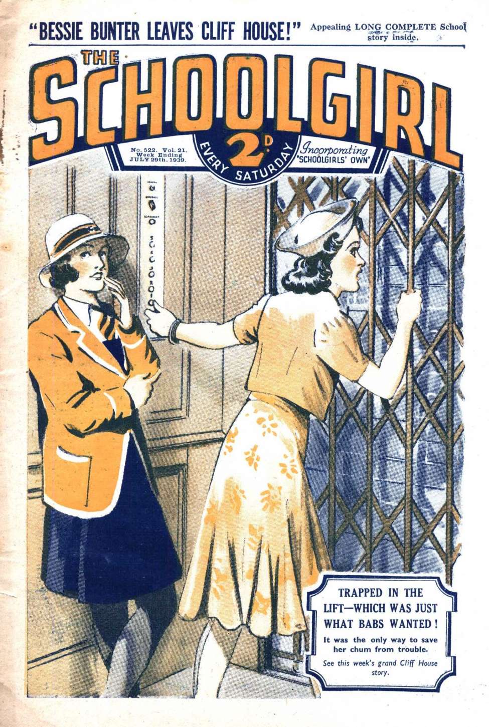 Comic Book Cover For The Schoolgirl 522