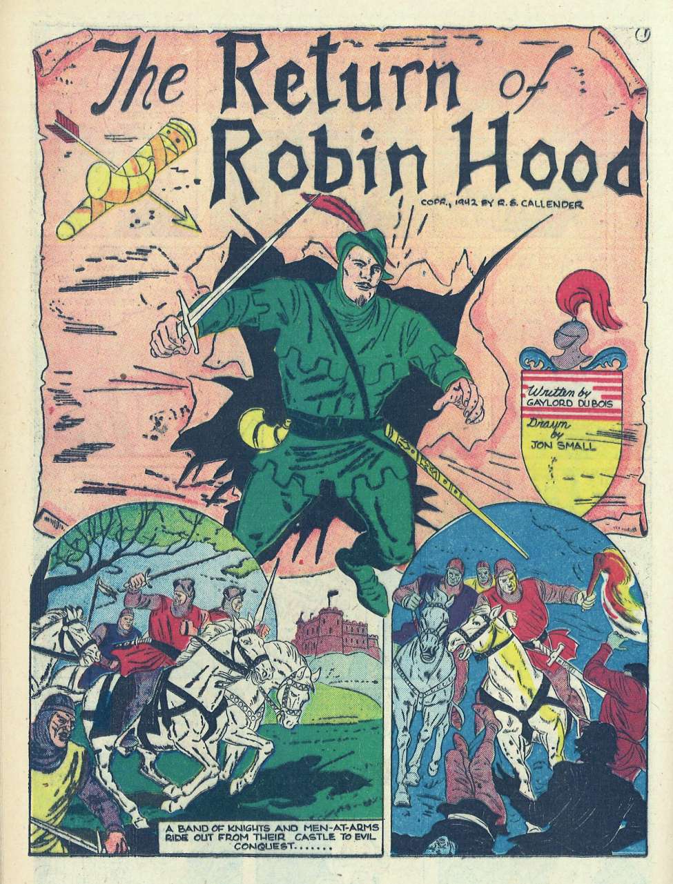 Comic Book Cover For Return Of Robin Hood