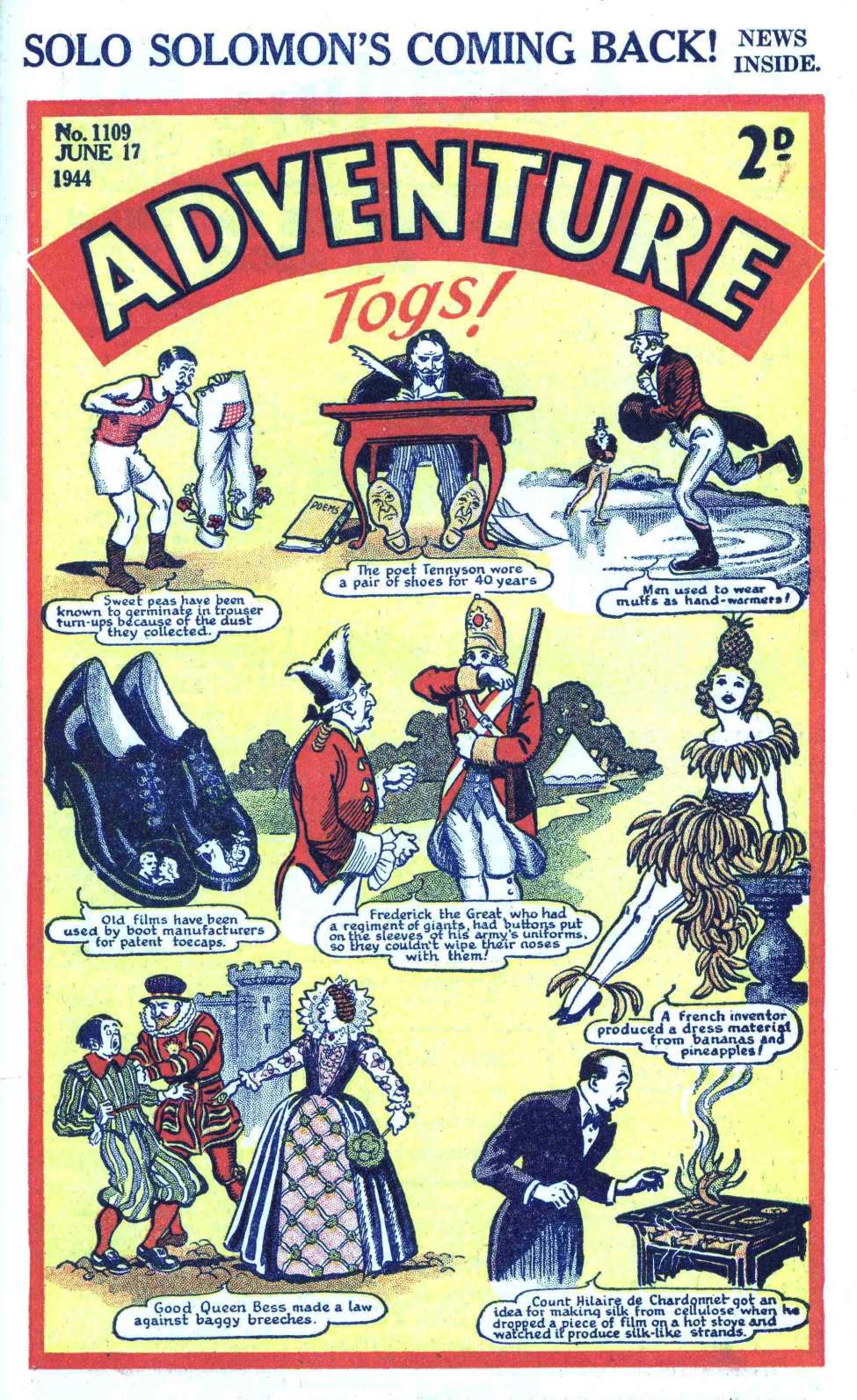 Comic Book Cover For Adventure 1109