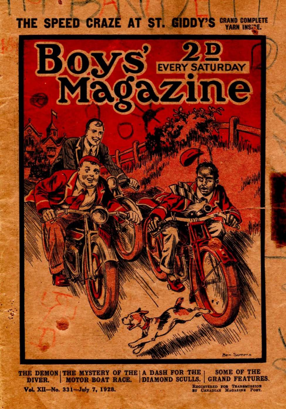 Book Cover For Boys' Magazine 331
