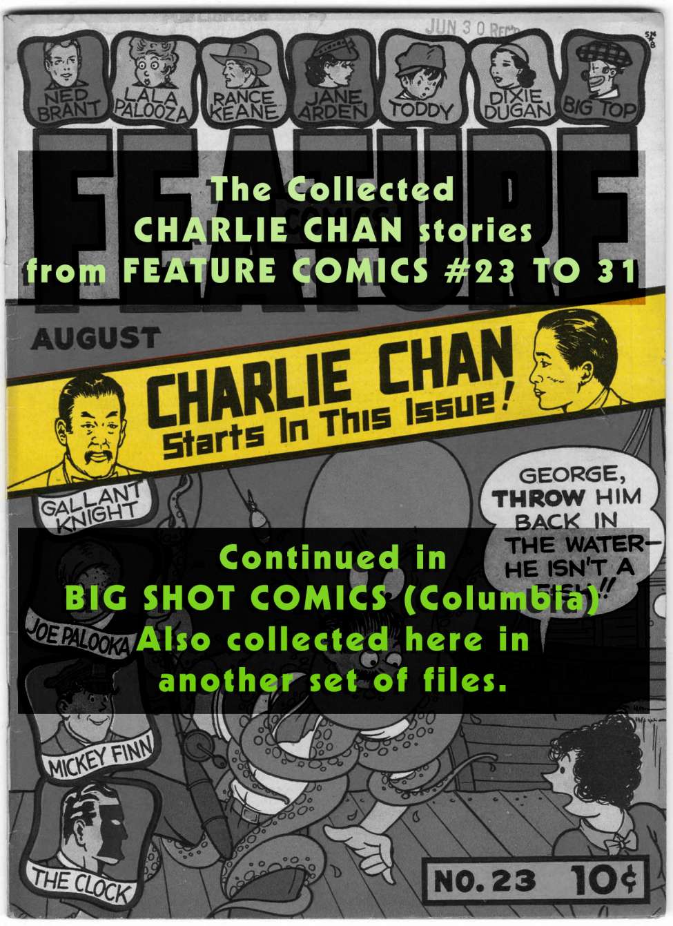 Book Cover For Charlie Chan Stories from Quality's Feature Comics