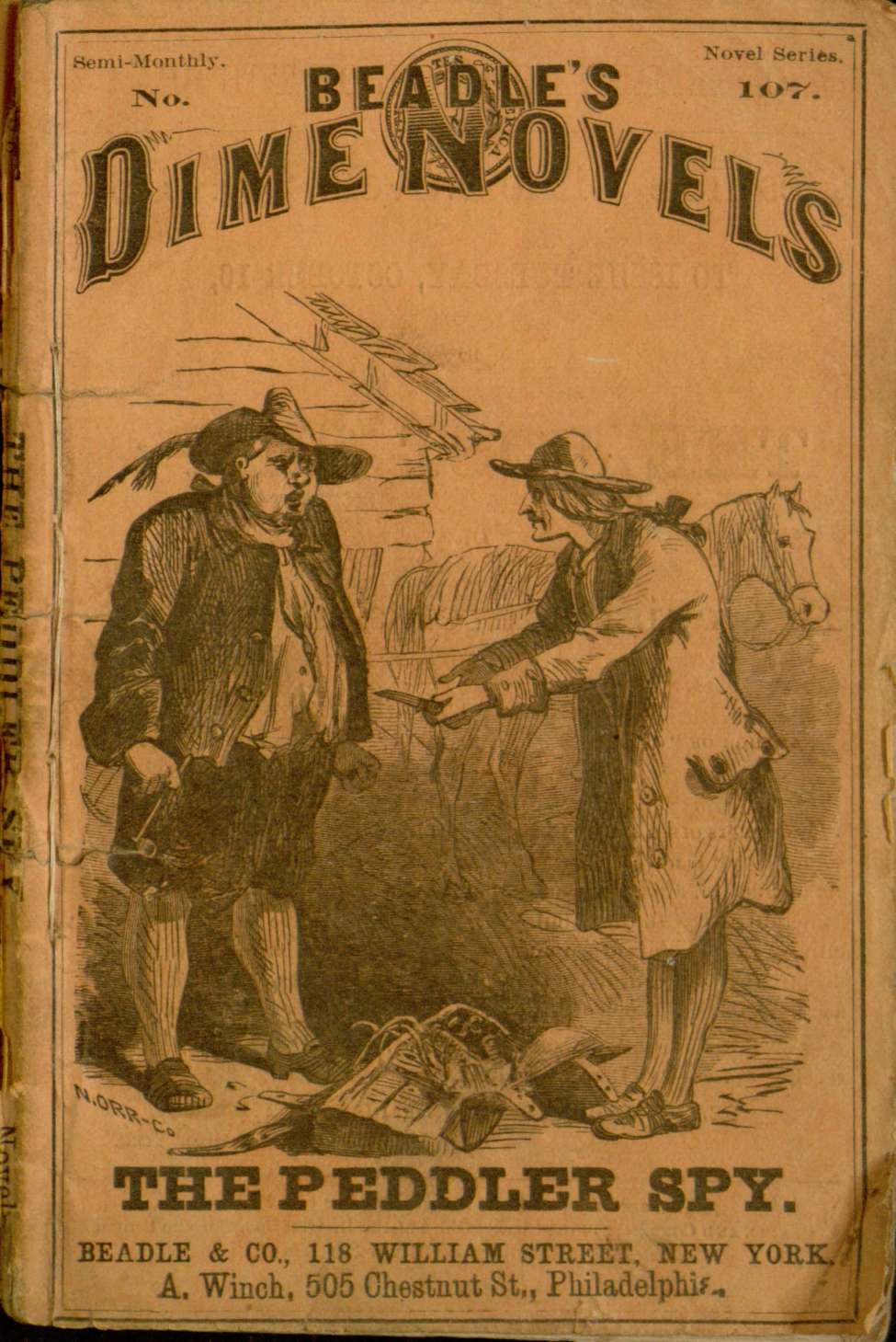 Book Cover For Beadle's Dime Novels 108 - The Peddler Spy