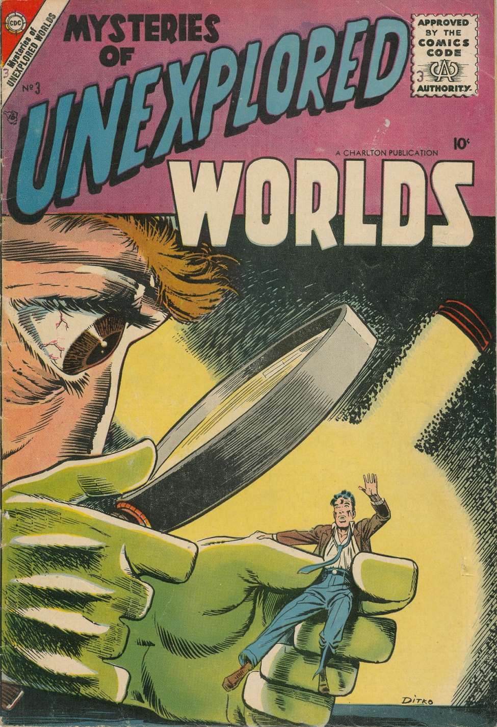 Comic Book Cover For Mysteries of Unexplored Worlds 3
