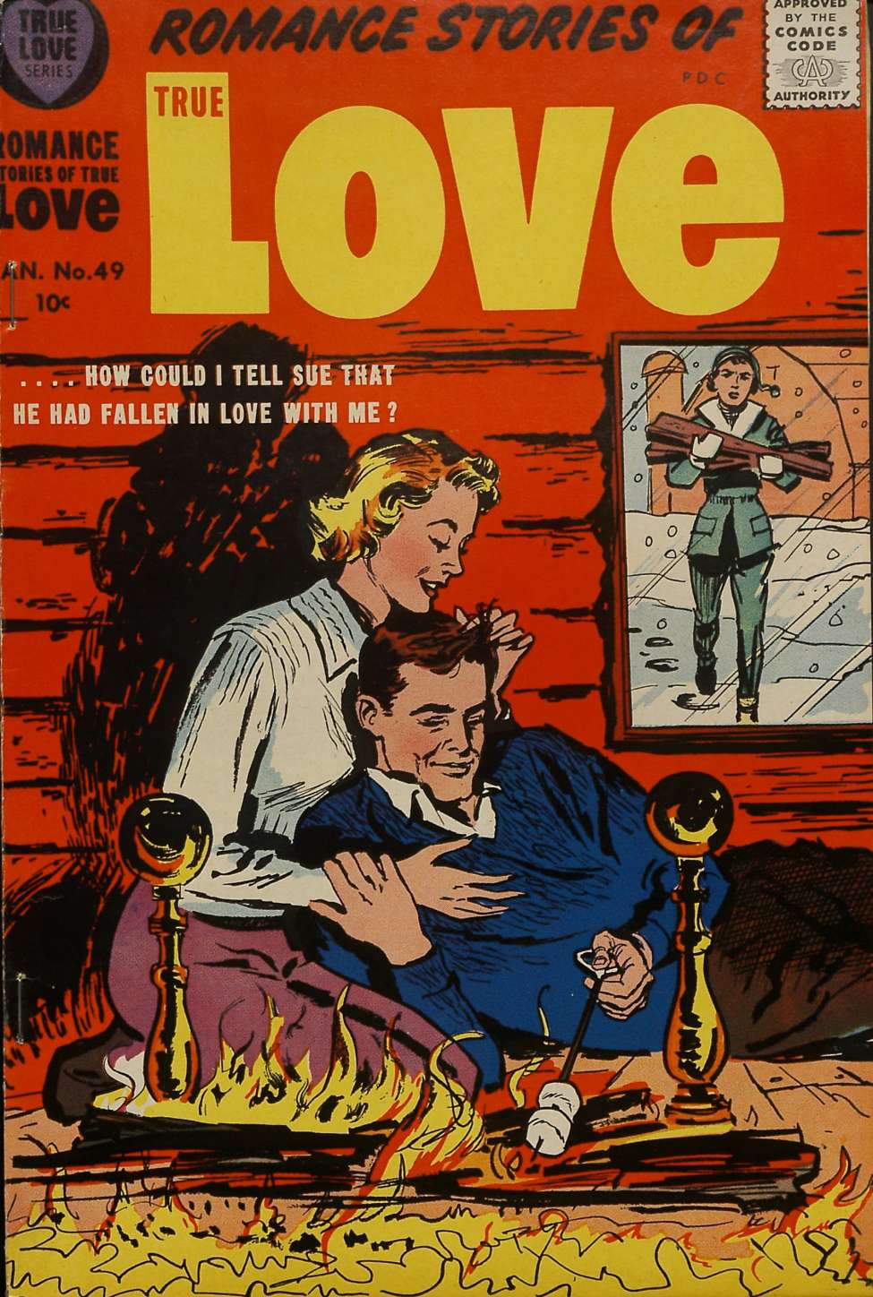 Comic Book Cover For Romance Stories of True Love 49