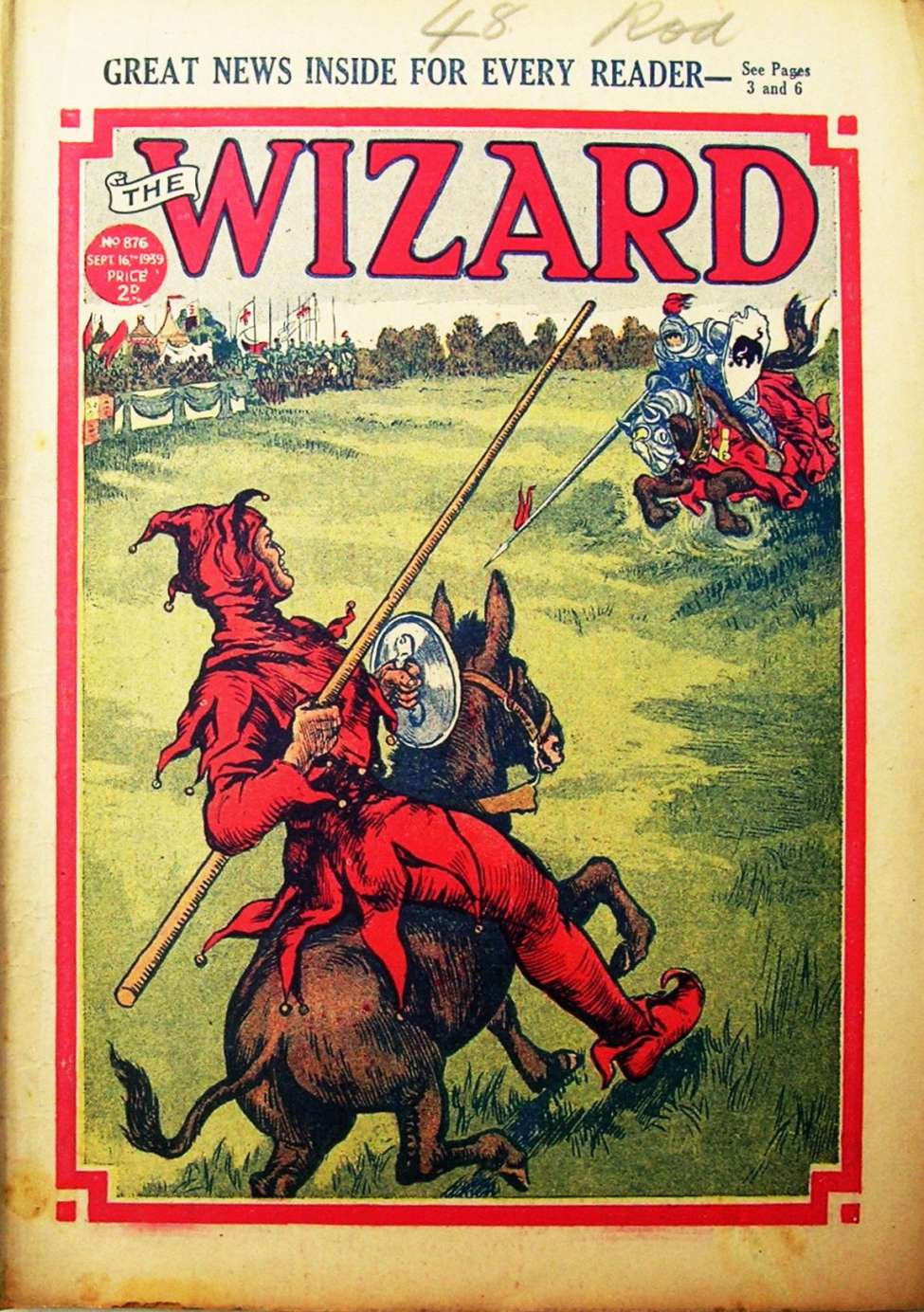 Comic Book Cover For The Wizard 876