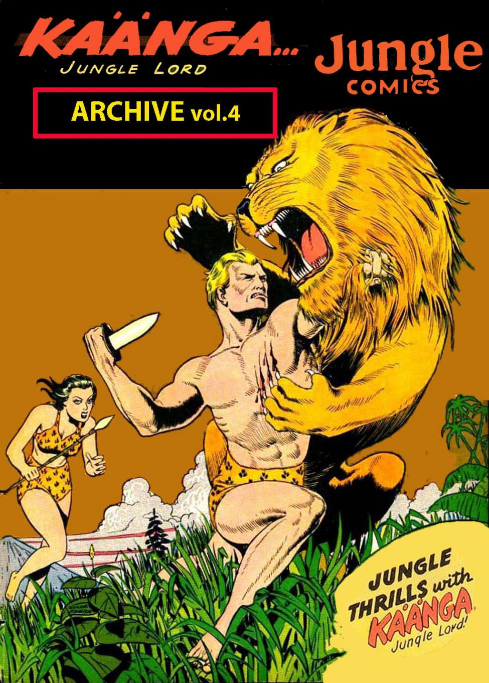 Comic Book Cover For Kaanga vol.4 -Jungle Comics Archive (Fiction House)
