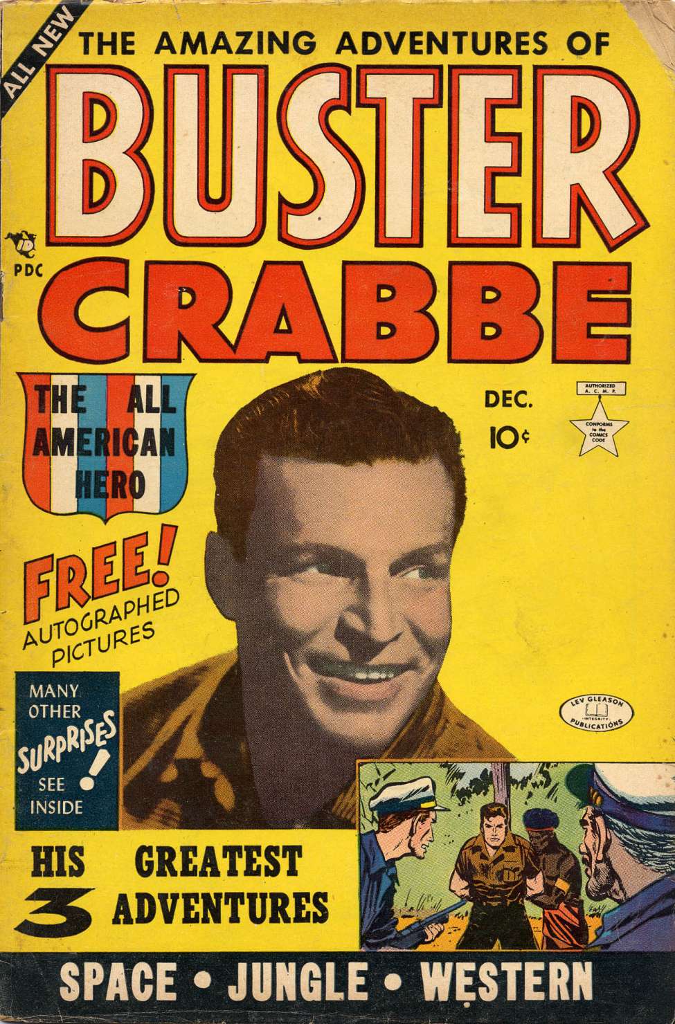 Comic Book Cover For The Amazing Adventures of Buster Crabbe 1