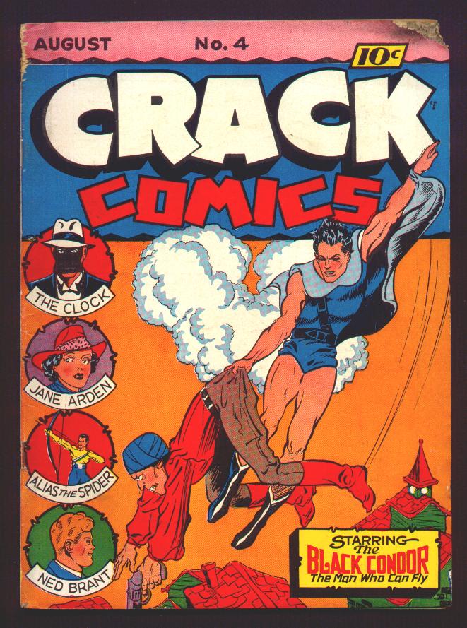 Comic Book Cover For Crack Comics 4 (paper/fiche)