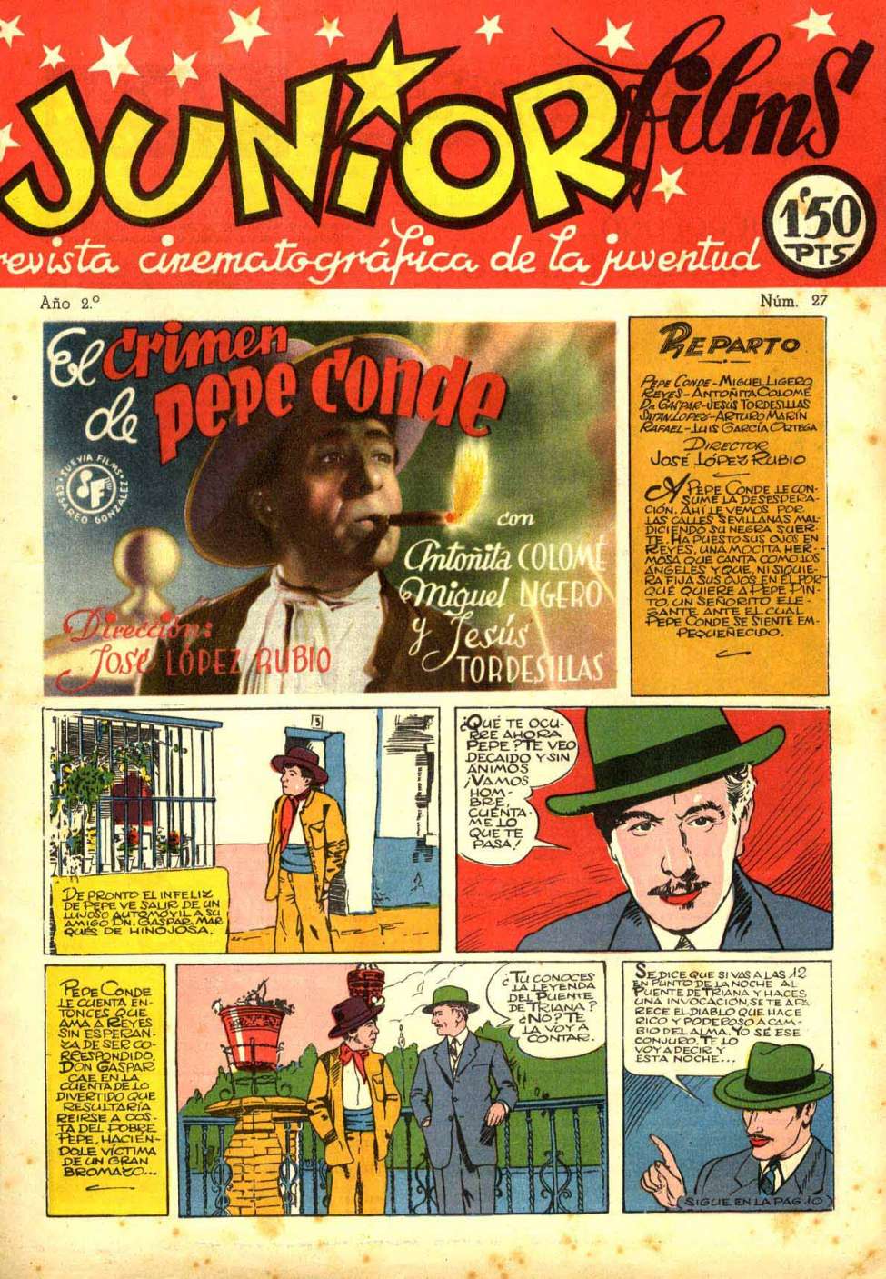 Comic Book Cover For Junior Films 27 El crimen de Pepe Conde