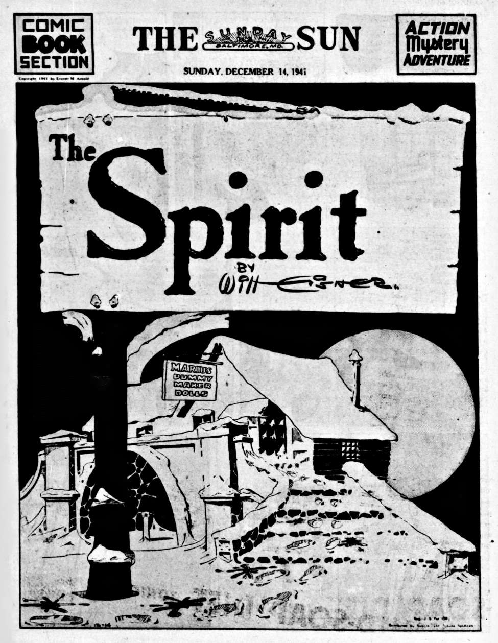 Book Cover For The Spirit (1941-12-14) - Baltimore Sun (b/w)