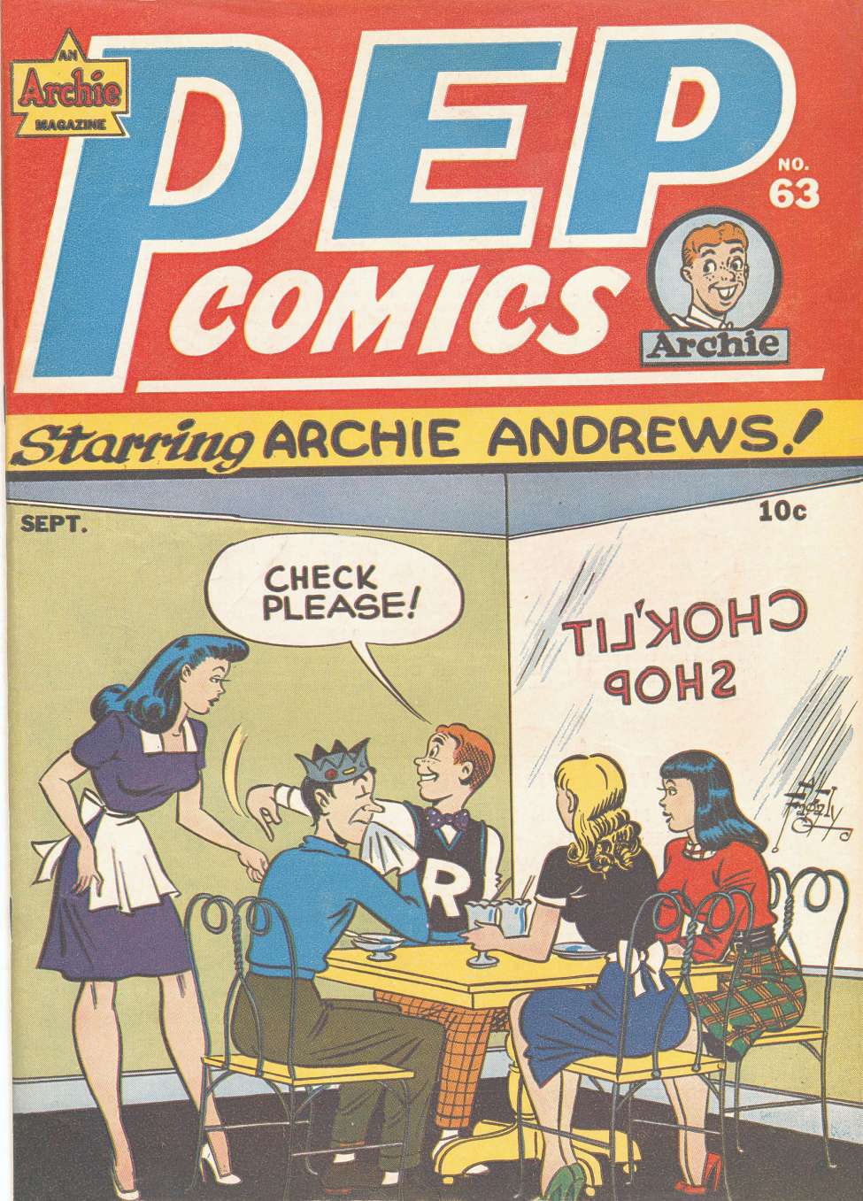 Book Cover For Pep Comics 63