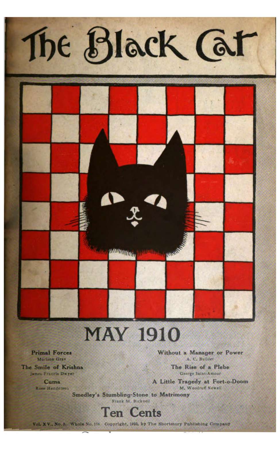 Book Cover For The Black Cat v15 8 - Primal Forces - Morison Gray