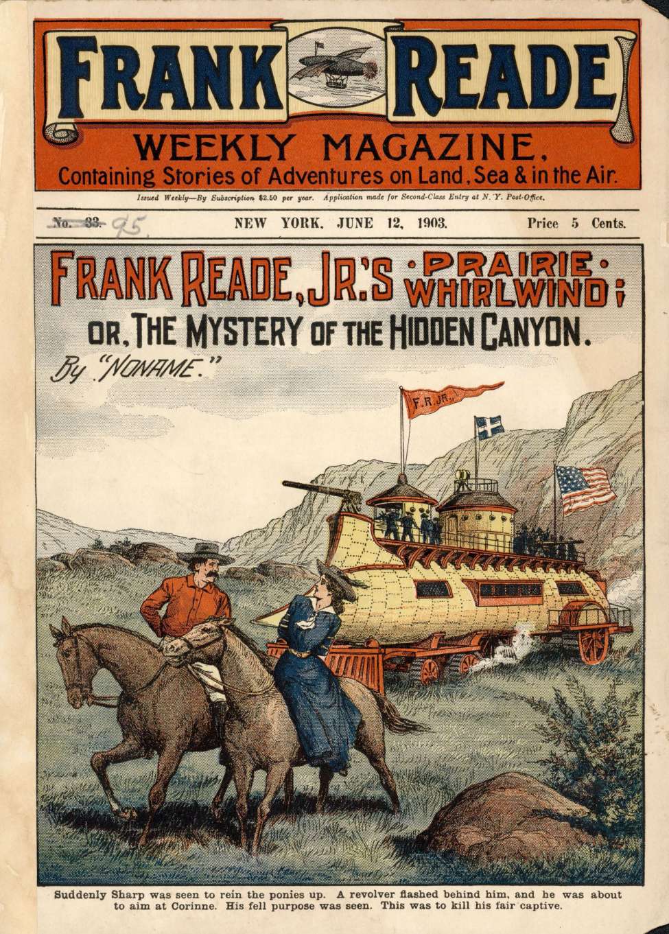 Book Cover For v1 33 - Frank Reade, Jr.'s Prairie Whirlwind