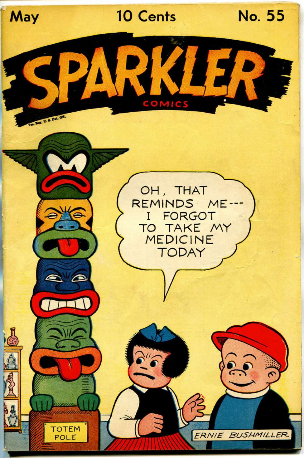 Comic Book Cover For Sparkler Comics 55
