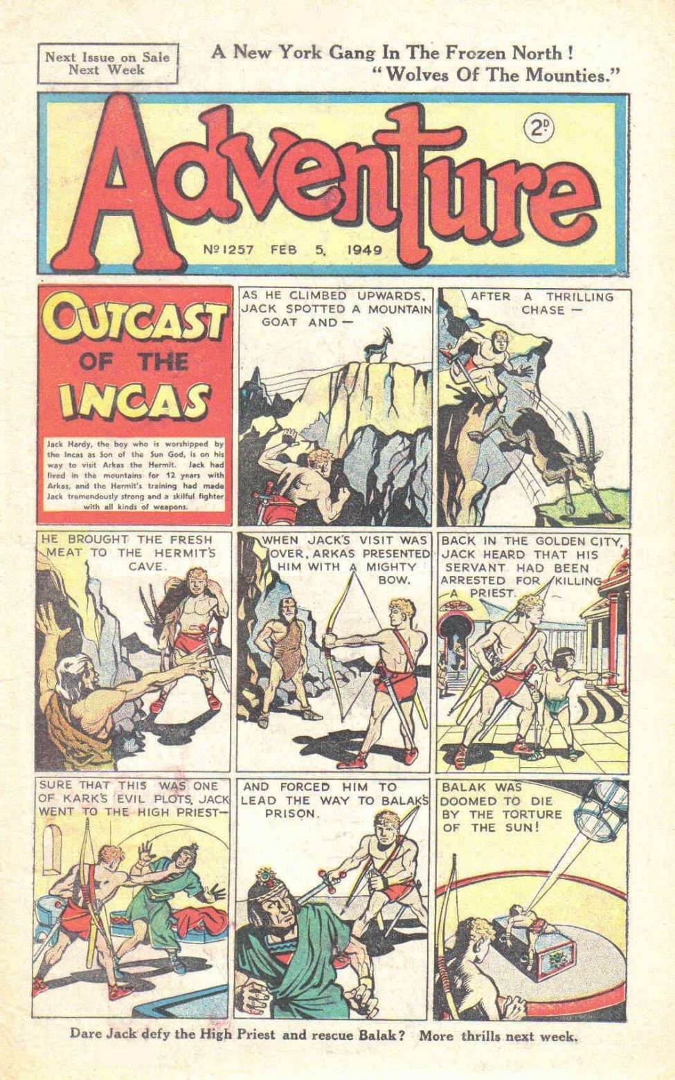Comic Book Cover For Adventure 1257