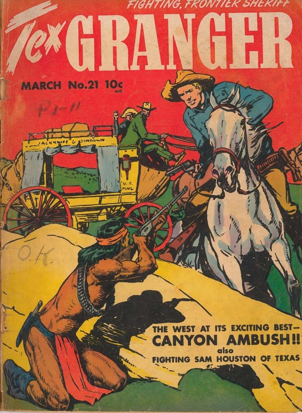 Comic Book Cover For Tex Granger 21