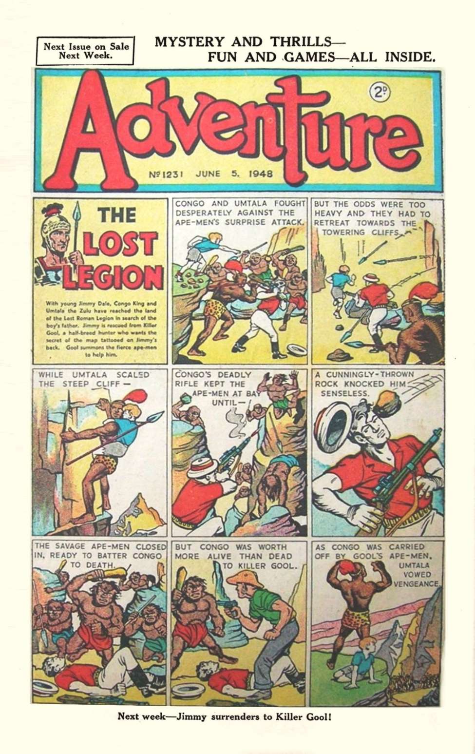 Comic Book Cover For Adventure 1231