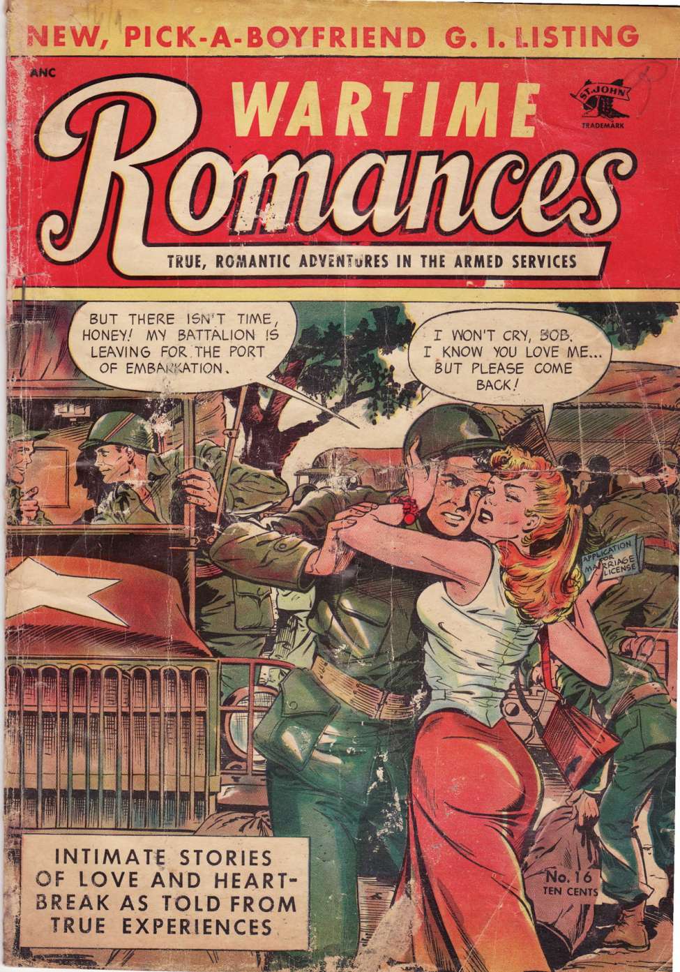 Book Cover For Wartime Romances 16 - Version 1