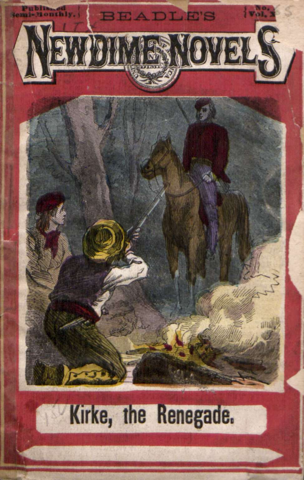 Book Cover For Beadle's New Dime Novels 44 - Kirke, the Renegade