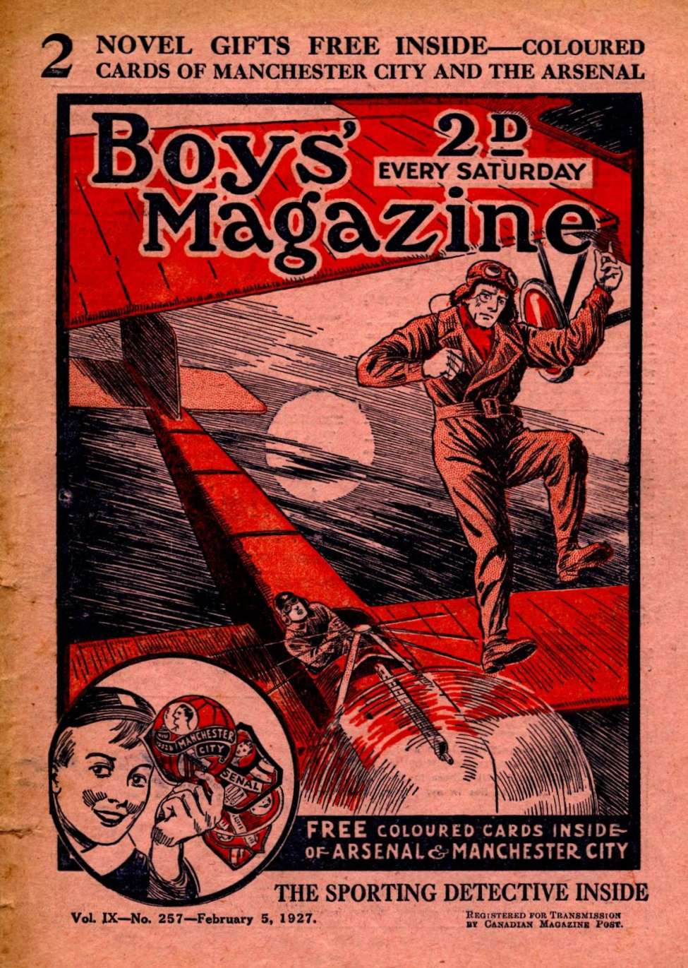 Comic Book Cover For Boys' Magazine 257