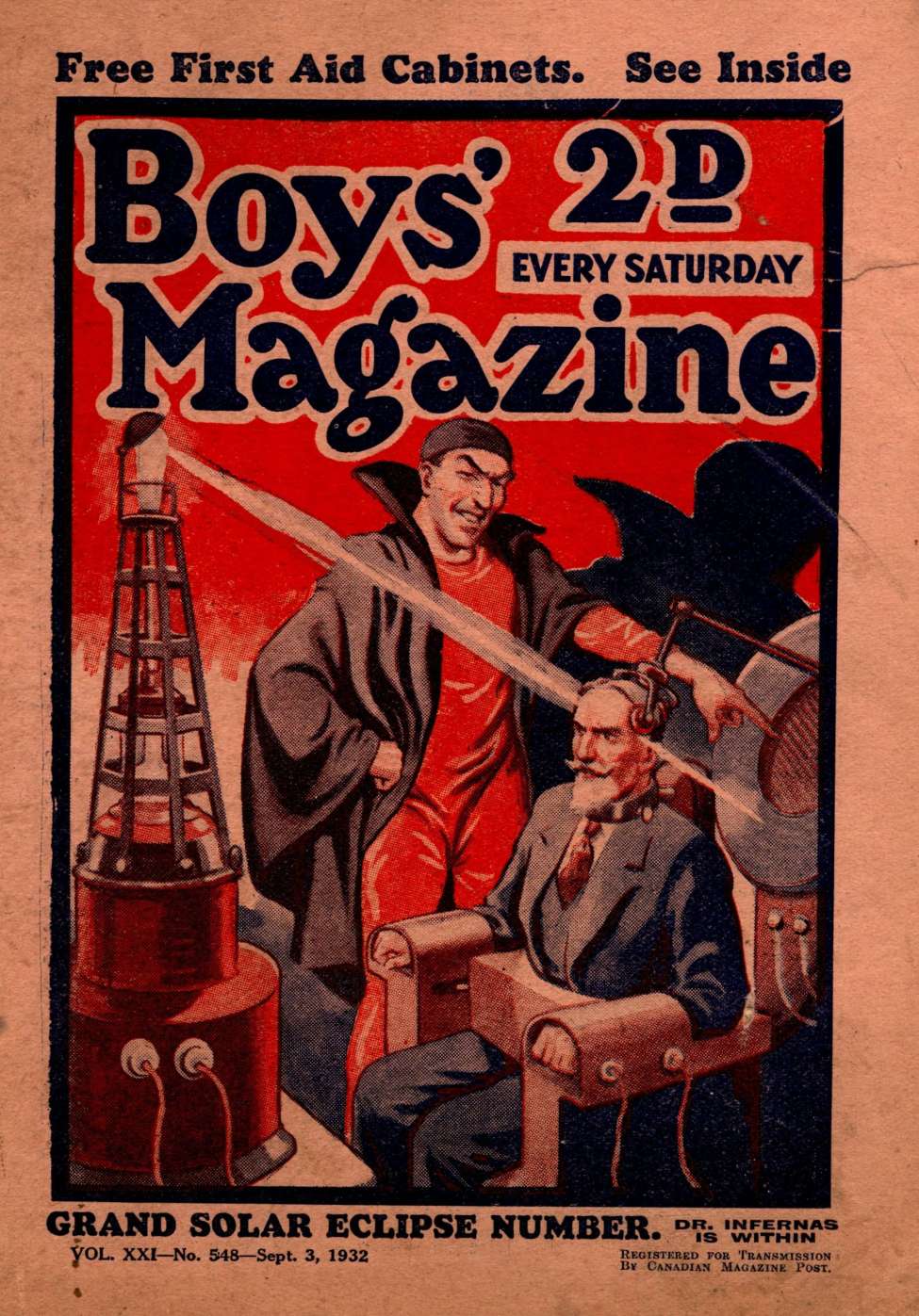 Book Cover For Boys' Magazine 548