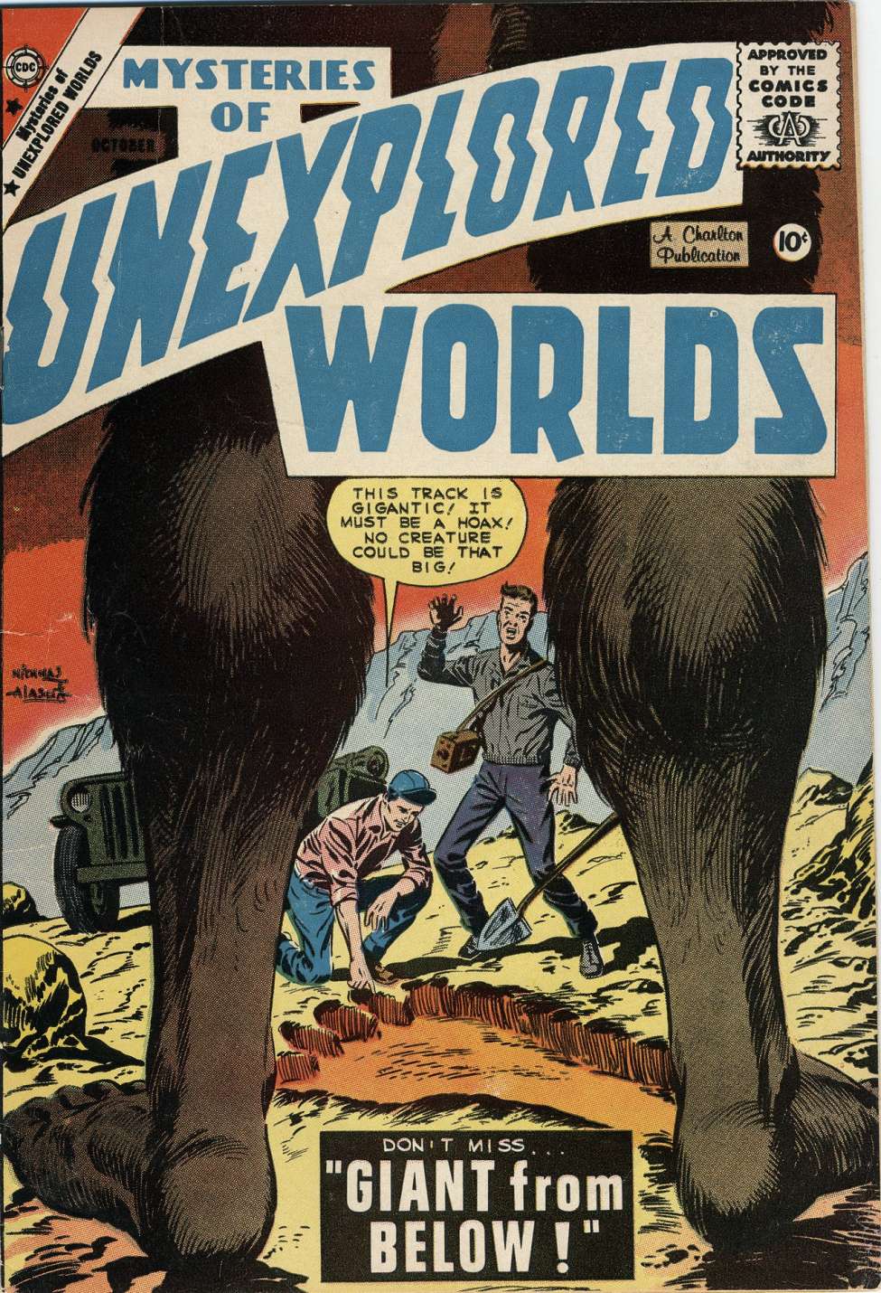 Comic Book Cover For Mysteries of Unexplored Worlds 15 (alt)