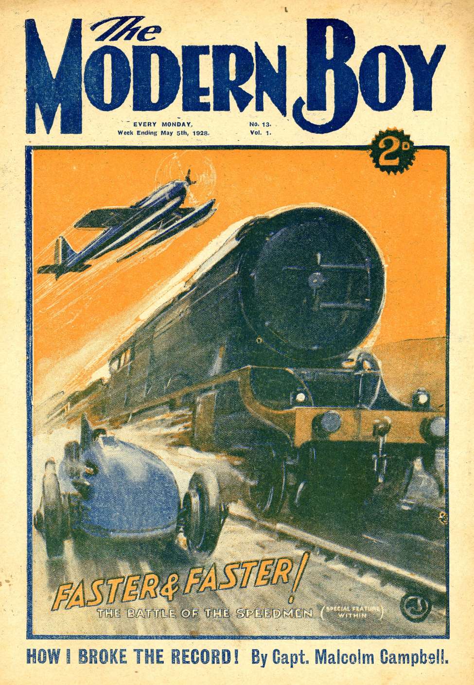 Comic Book Cover For The Modern Boy 13 - Faster & Faster