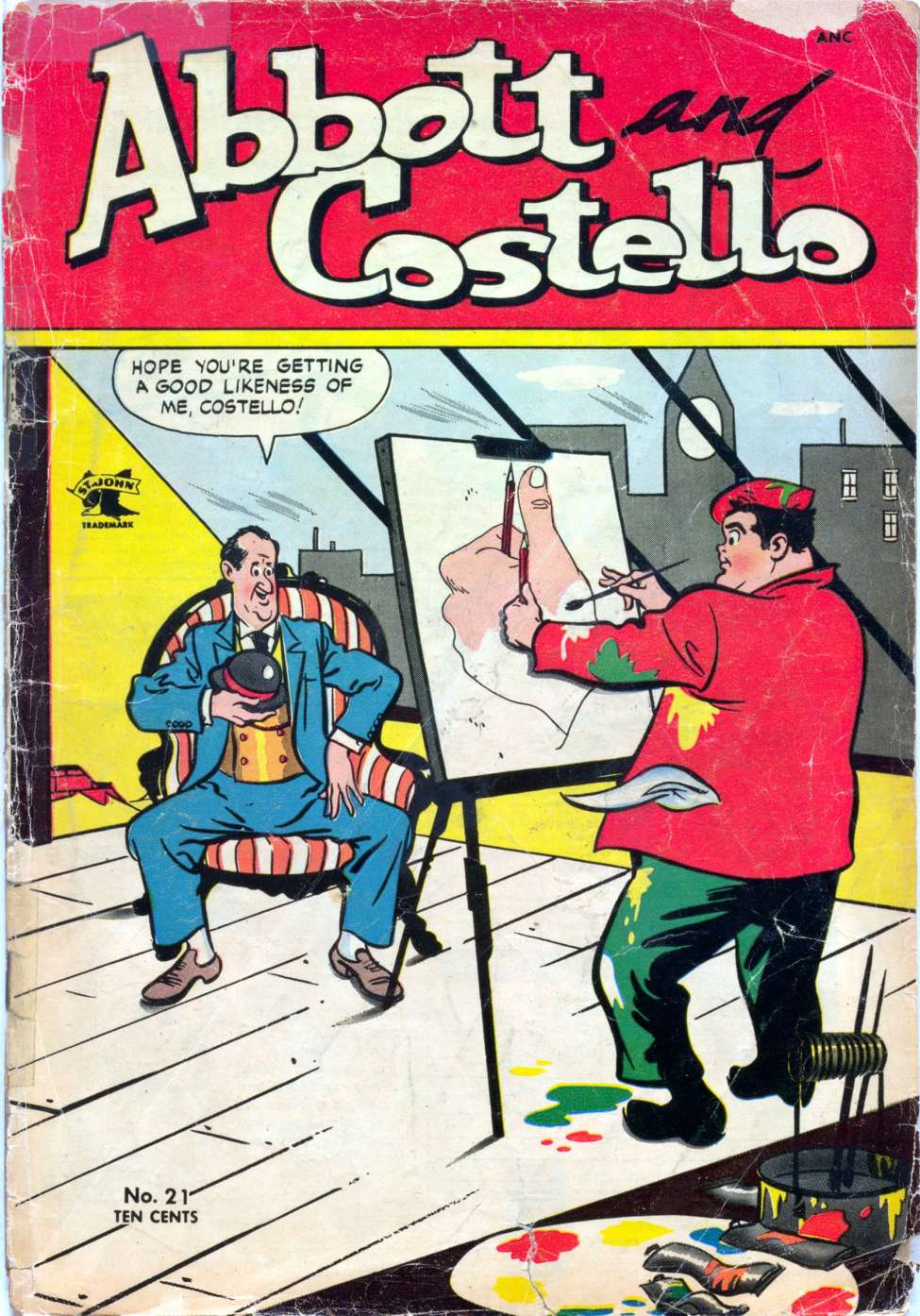 Comic Book Cover For Abbott and Costello Comics 21