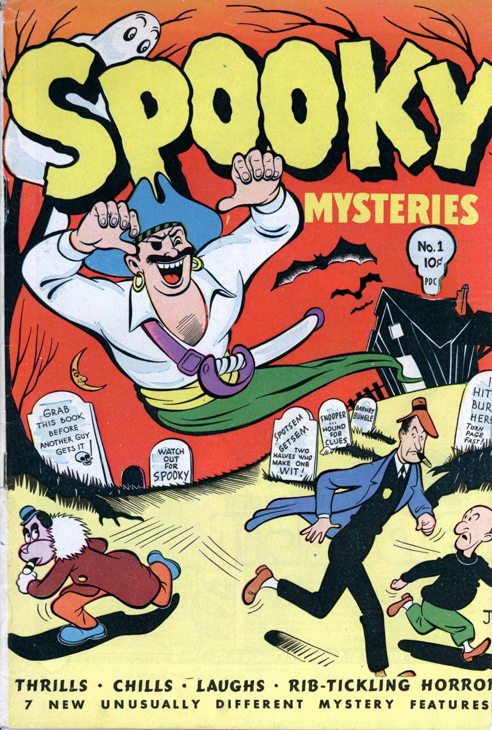 Comic Book Cover For Spooky Mysteries 1