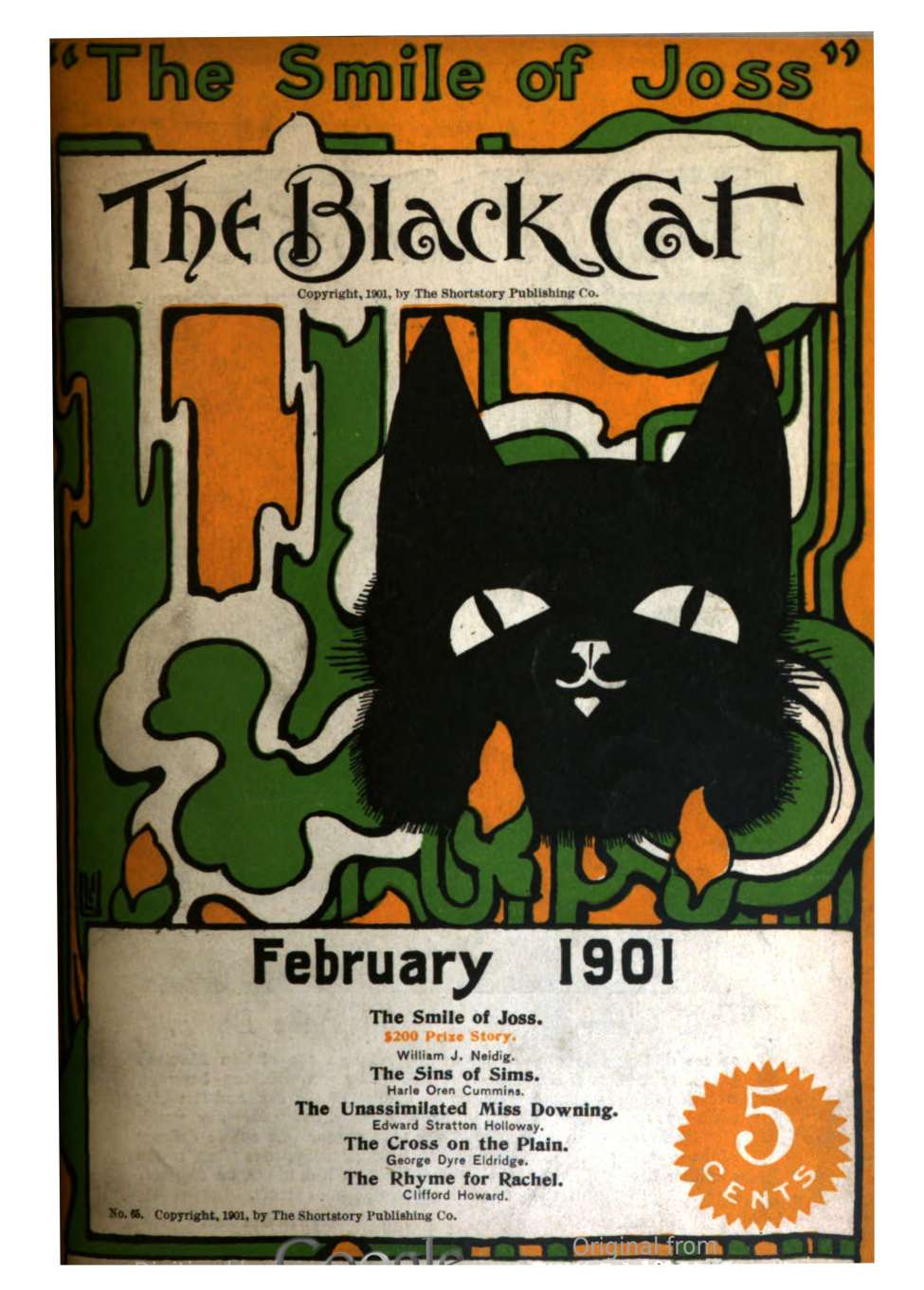 Book Cover For The Black Cat v6 5 - The Smile of Joss - William J. Neidig