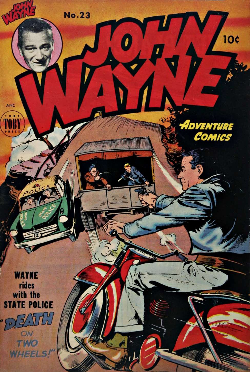Book Cover For John Wayne Adventure Comics 23 (alt)