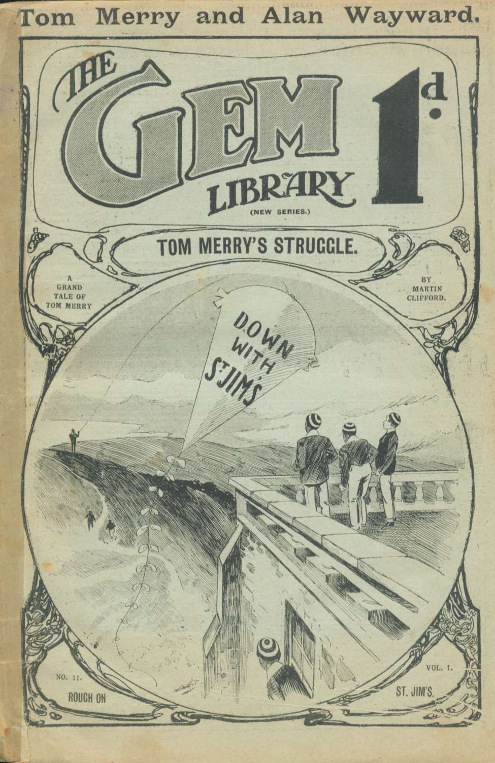 Comic Book Cover For The Gem v2 11 - Tom Merry’s Struggle