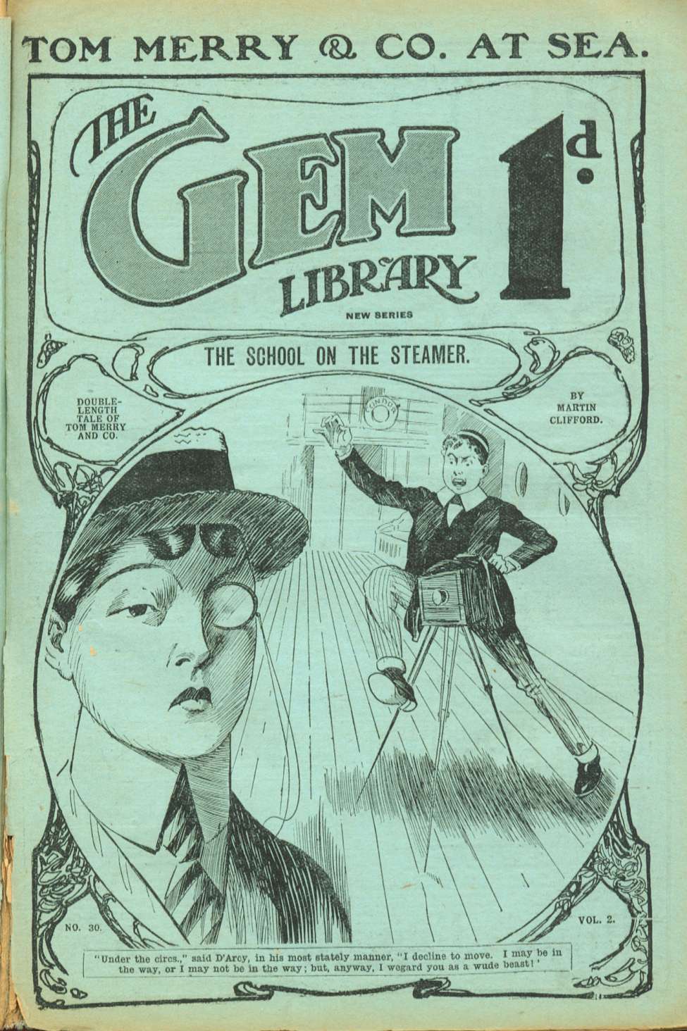 Comic Book Cover For The Gem v2 30 - The School on the Steamer