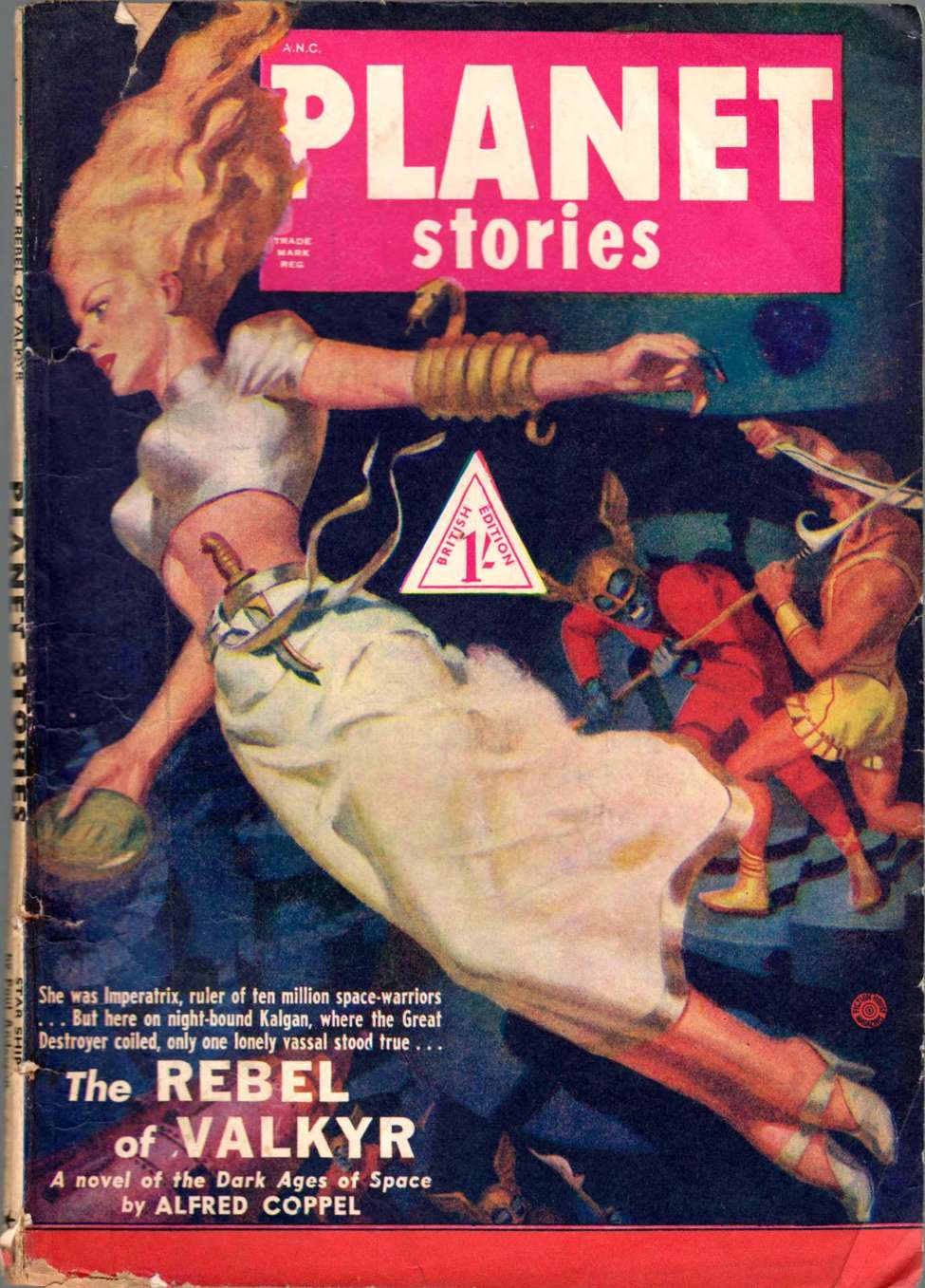 Book Cover For Planet Stories (UK) 5 - The Rebel of Valkyr - Alfred Coppel