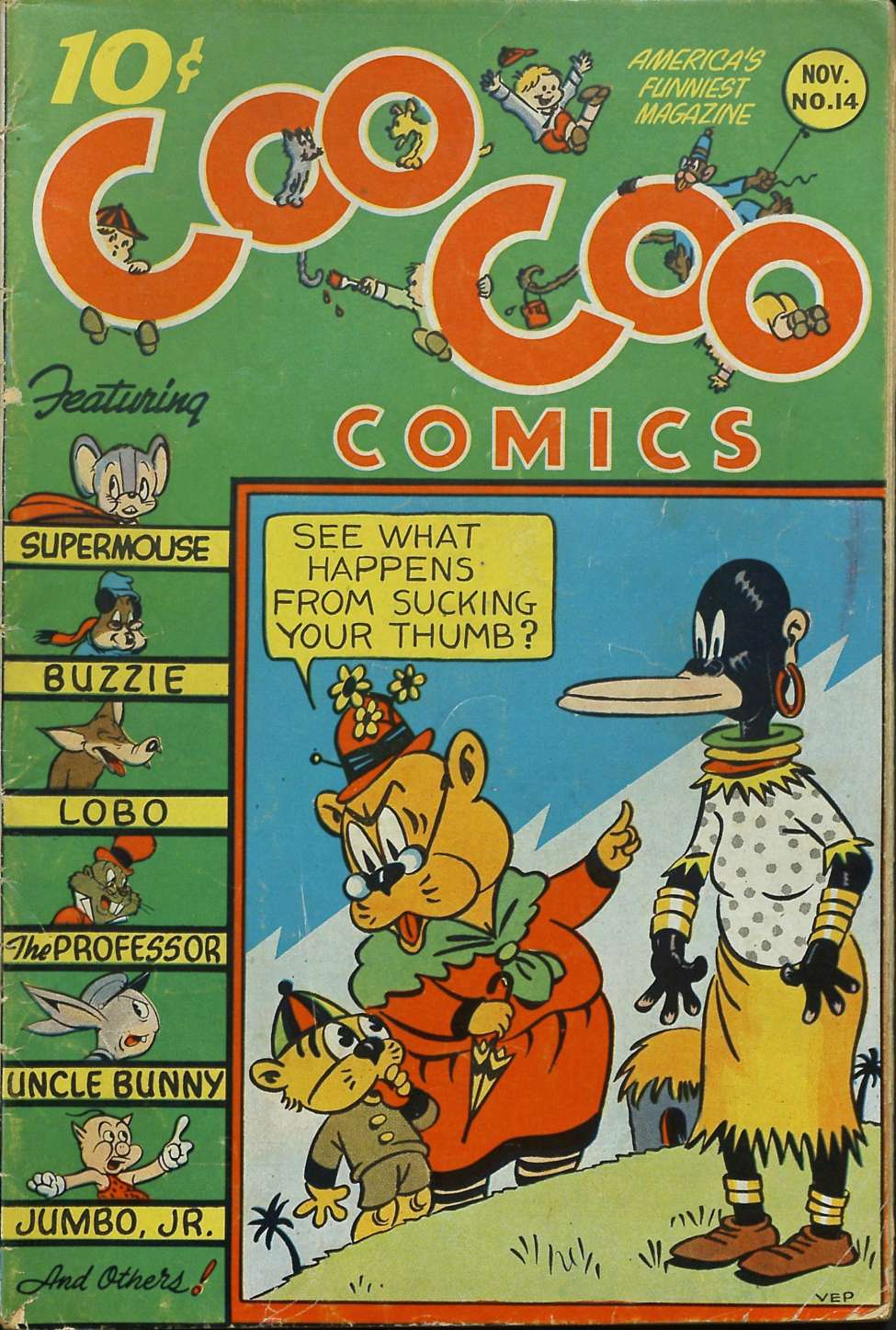 Comic Book Cover For Coo Coo Comics 14