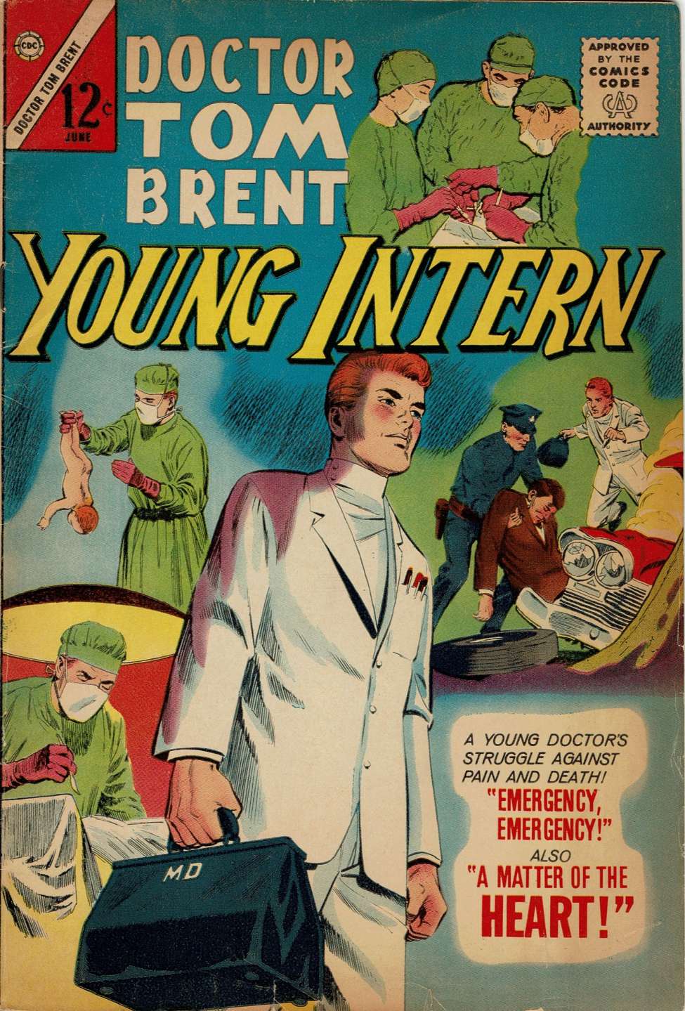 Comic Book Cover For Doctor Tom Brent, Young Intern 3
