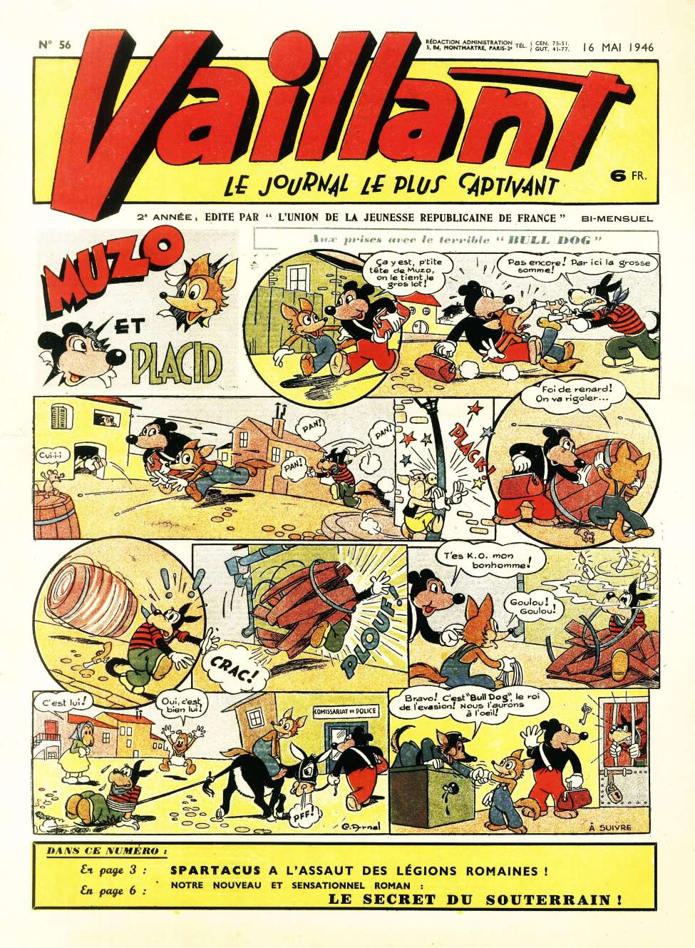 Comic Book Cover For Vaillant 56 - Muzo et Placid