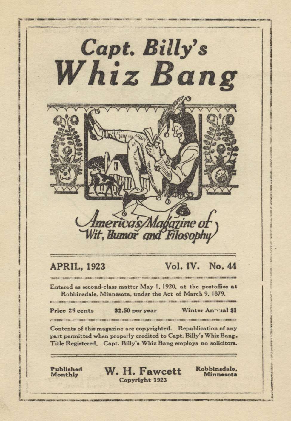 Book Cover For Capt Billy's Whiz Bang v4 44