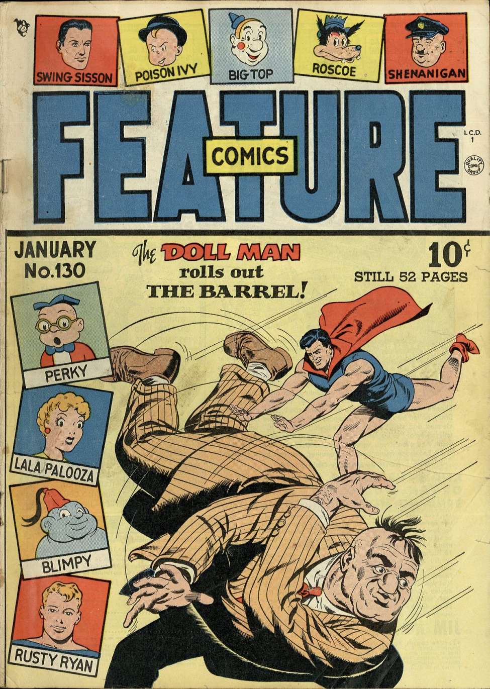 Comic Book Cover For Feature Comics 130